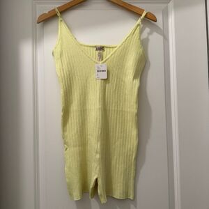Intimately Free People Ribbed Sweater Romper Size S NWT